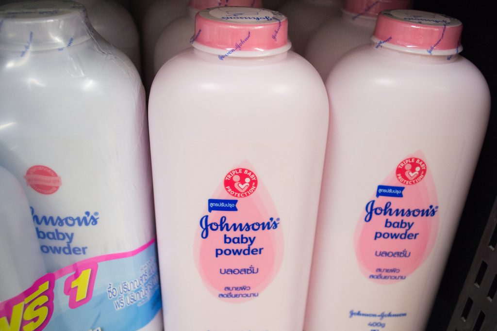 Johnson’s baby powder bottles.